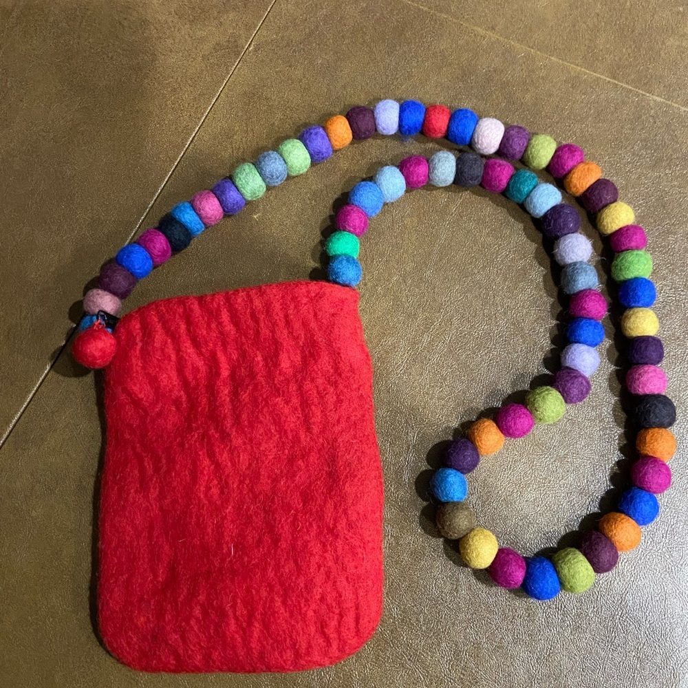 Crossbody Purse Felted Wool From Italy